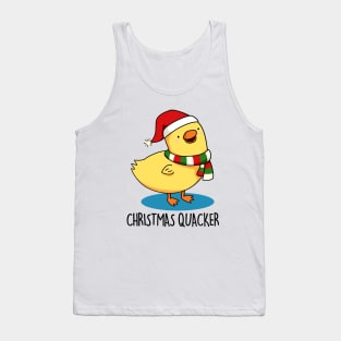 Christmas Quacker Cute Duck Pun Tank Top